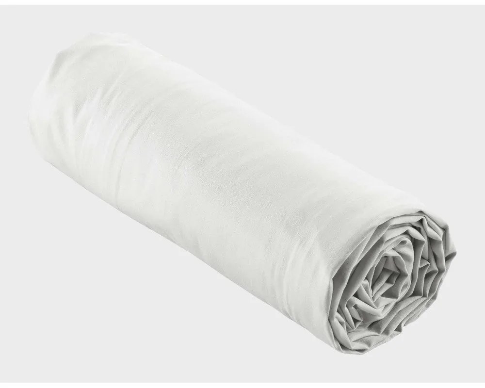 Cearceaf alb din bumbac percal cu elastic 160x200 cm Percaline – douceur d'intérieur