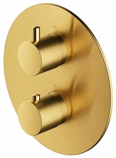 Baterie cada - dus incastrata Omnires Y termostatata auriu periat fara corp ingropat 2 cai actionare