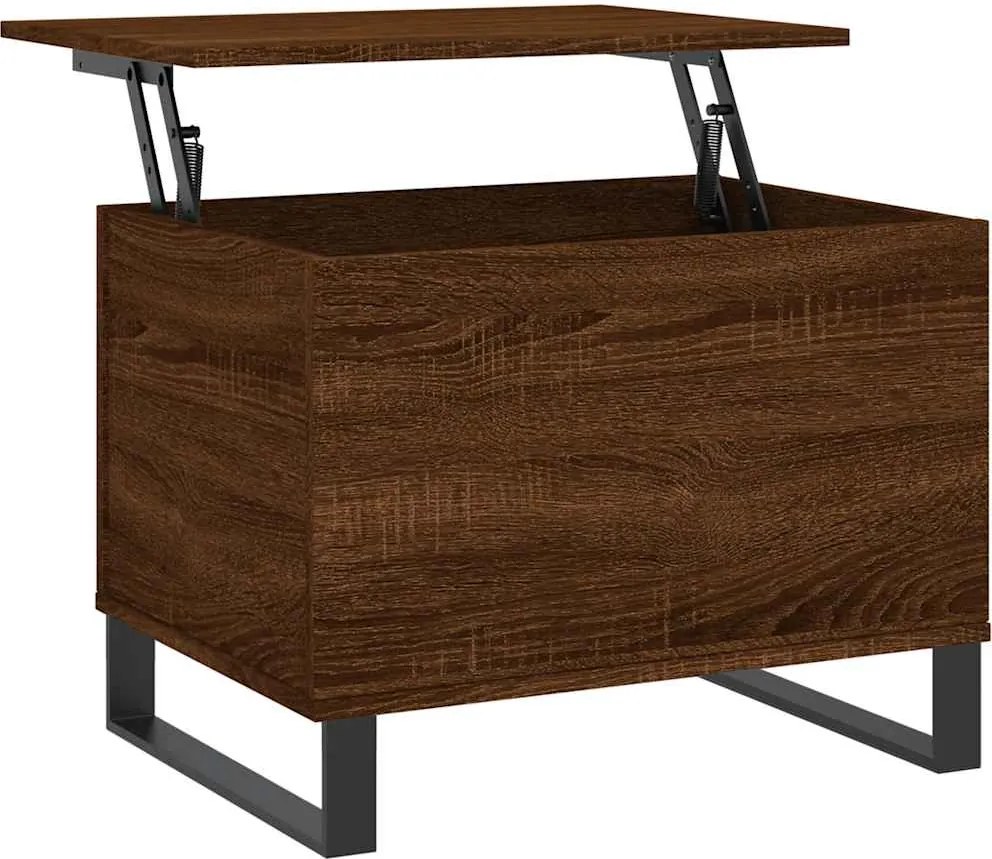 vidaXL Măsuță de cafea, stejar maro, 60x44,5x45 cm, lemn prelucrat