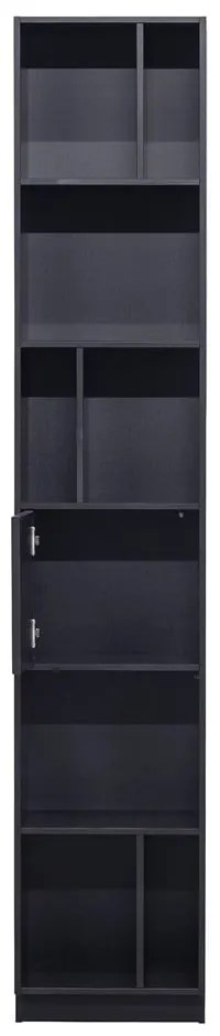 Bibliotecă modulară neagră din lemn masiv de pin 200x210 cm Finca – WOOOD