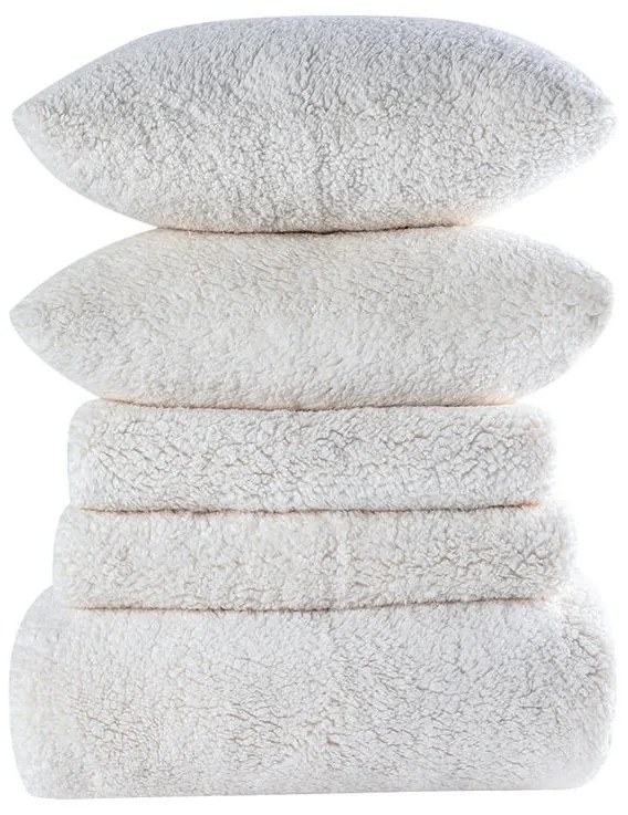 Cuverturi SHERPA crem canapea