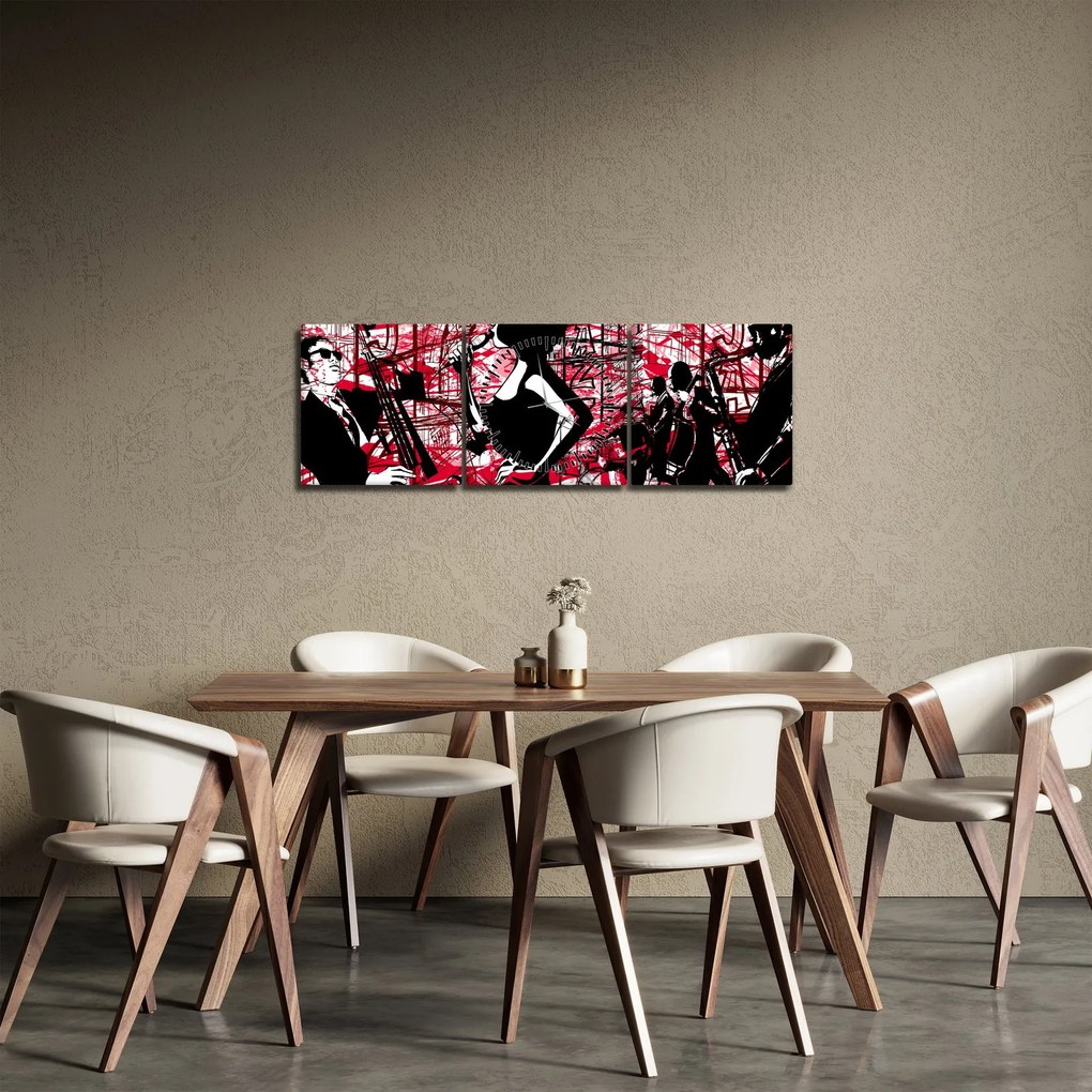 Tablou - Jazz (cu ceas) (90x30 cm)