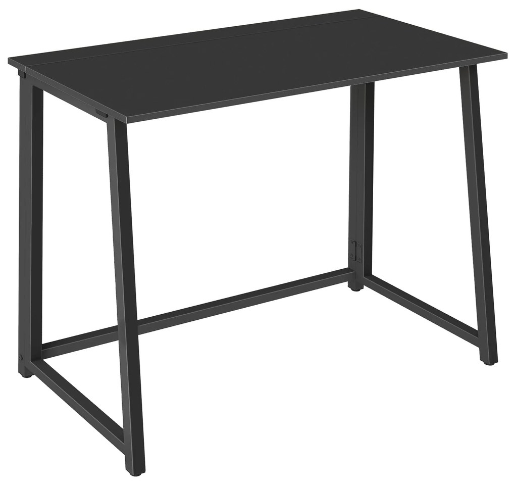 Set pentru birou – birou pliabil ZARIMO 80×40 cm negru + scaun de birou AVOLA VELVET visiniu