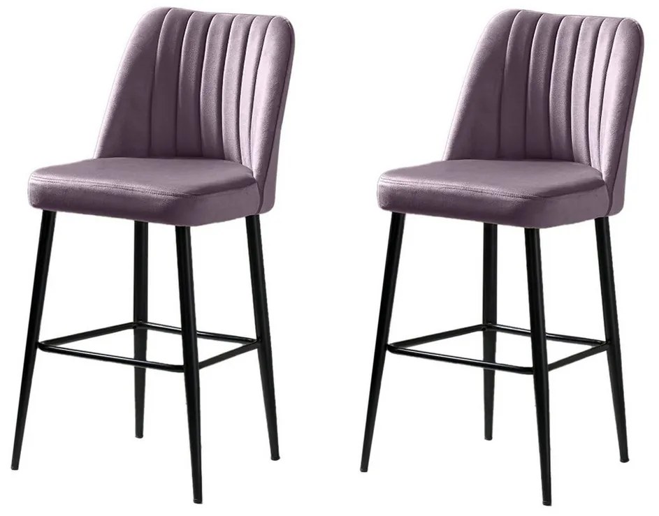 Set de scaune de bar Vento Lilac and Black, 2 buc., 2 buc.