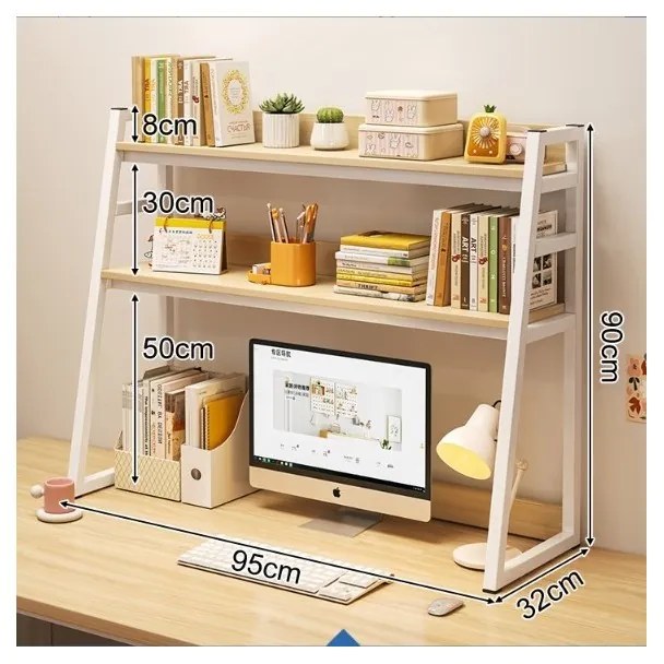 Raft multifunctional cu 3 niveluri VERTEX alb/stejar