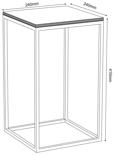 Suport de flori 40x24 cm negru