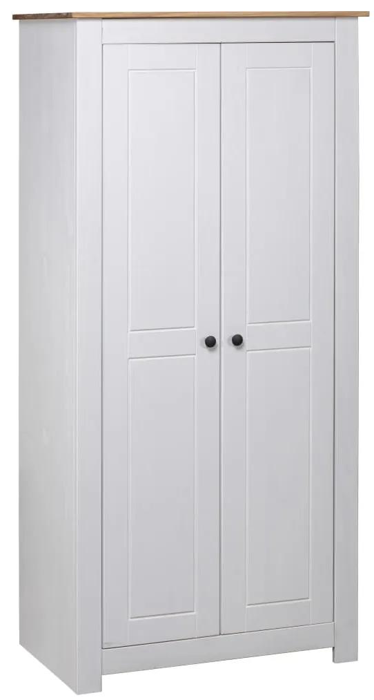 282666 vidaXL Șifonier, alb, 80 x 50 x 171,5 cm, lemn masiv pin gama Panama