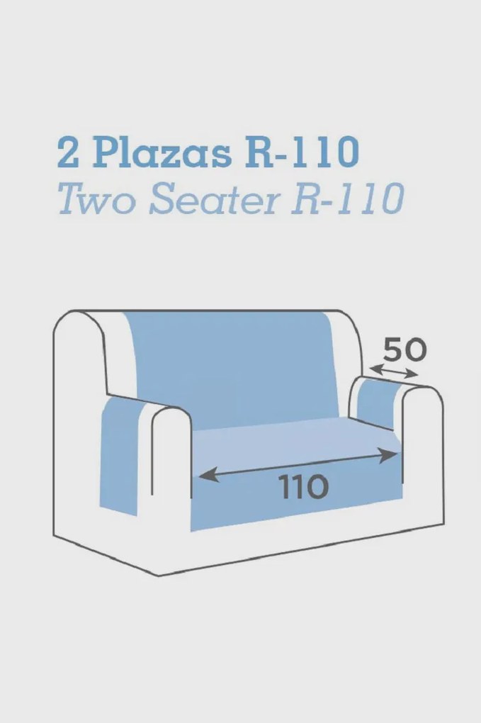 Husă Moorea pentru canapea cu două locuri, bej 110x50 cm
