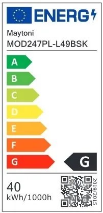 Lustra LED suspendata design geometric Halo negru
