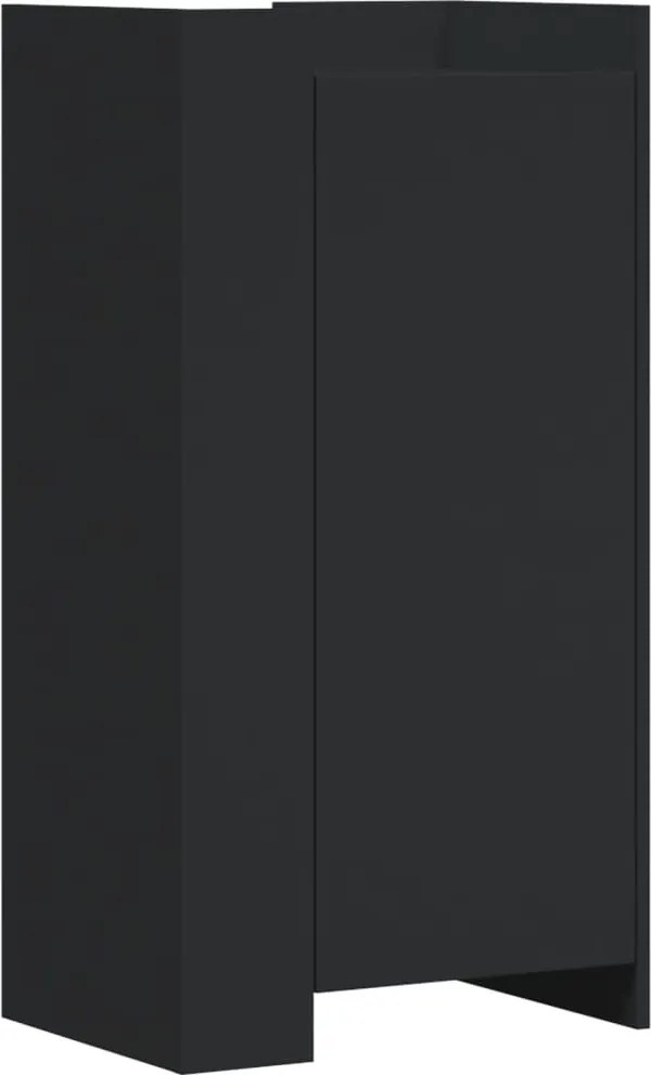 vidaXL Pantofar, negru, 52x37,5x100 cm, lemn prelucrat