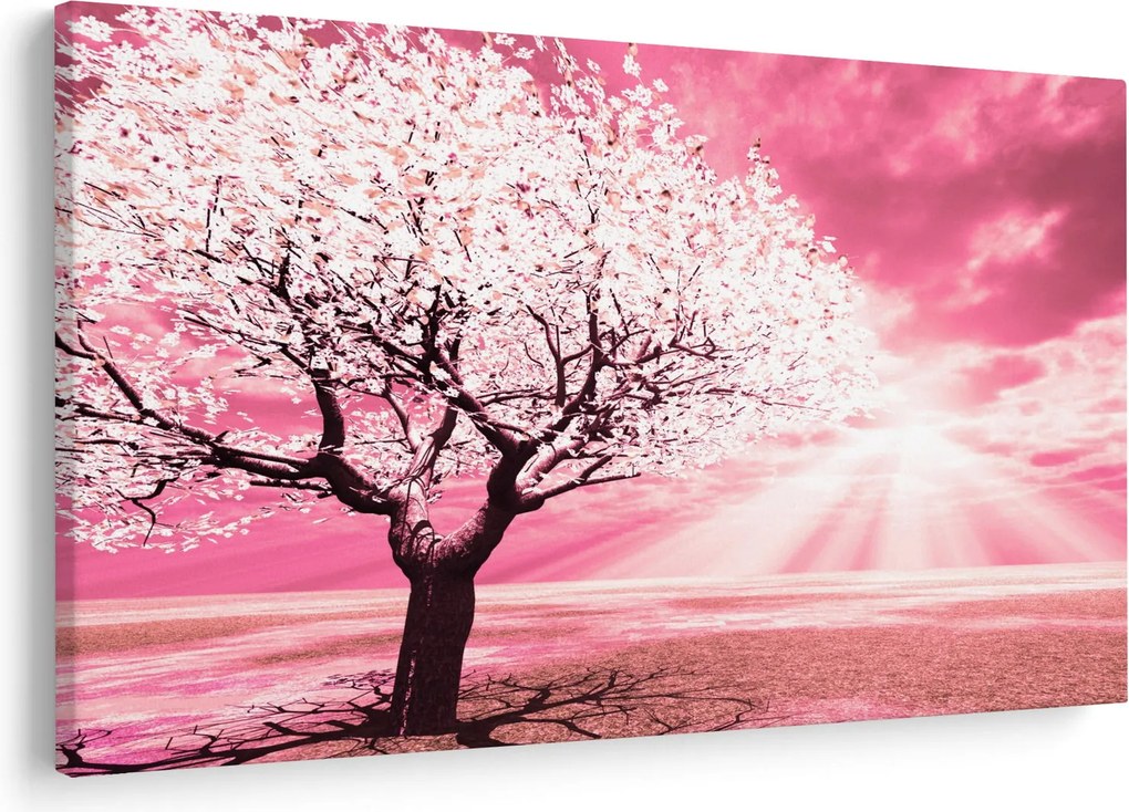 Tabloul cu pomul roz (90x60 cm)