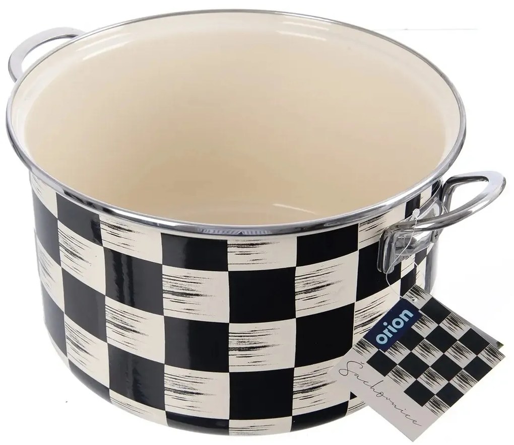 Orion Oală emailată Șah Lem, 6,5 l, diametru 26 cm