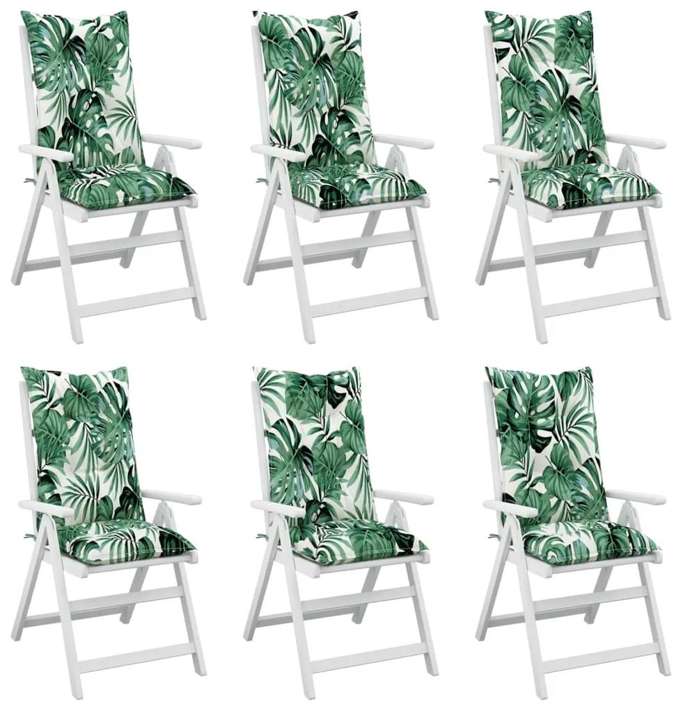 Perne scaun gradina, 6 buc., model cu frunze, 120x50x7 cm 6, model frunze, 120 x 50 x 7 cm