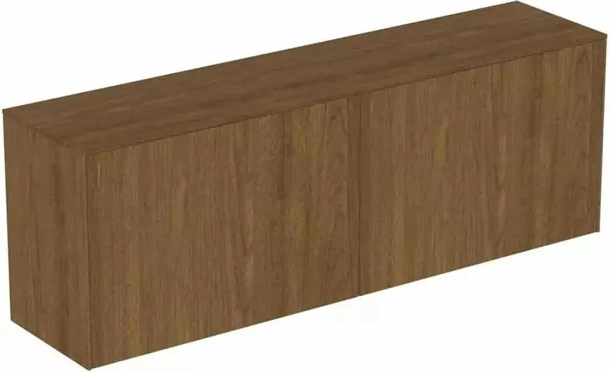 Dulap baza suspendat Ideal Standard Atelier Conca 2 sertare cu blat 160 cm finisaj nuc inchis