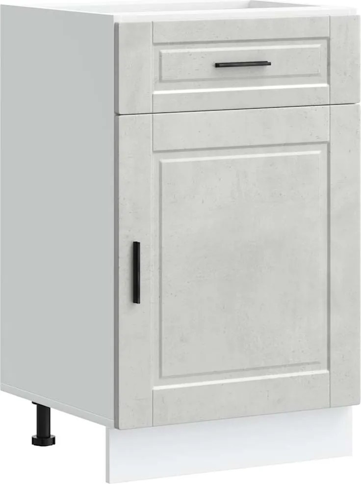 vidaXL Dulap de bază de bucătărie „Porto” Lemn prelucrat gri beton