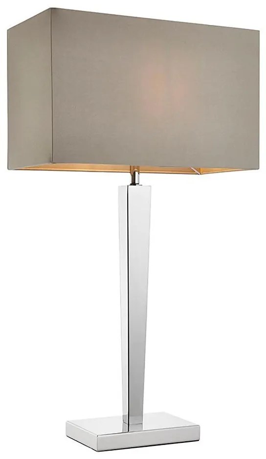 Lampă de masă MORETO 1xE27/60W/230V crom lucios/gri