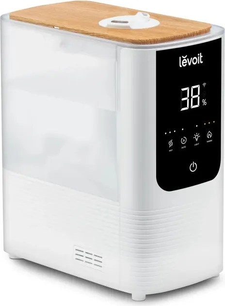 Umidificator Levoit OasisMist 450S LUH-O451S-WEU, 40 m², 280 W, 4,5 l, Aromaterapie, Autonomie de 45 de ore, Alb