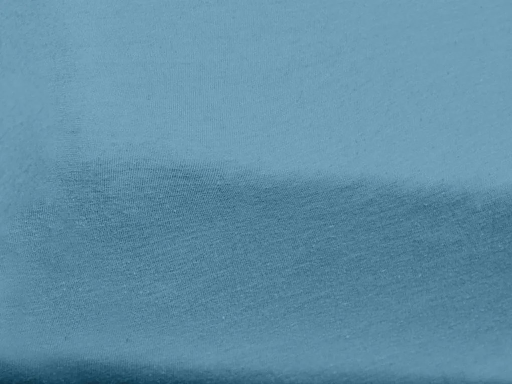 Cearsaf jersey pentru patut copii turcoaz 70x140 cm