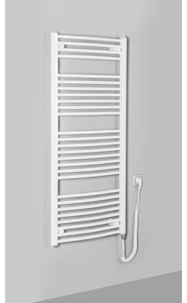 Radiator portprosop electric pentru baie Aqualine ORBIT-E 600W/230V 132 cm alb rotund