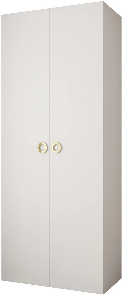Dulap de haine 100 cm Carmela 40-1 (alb + Auriu). 1126502