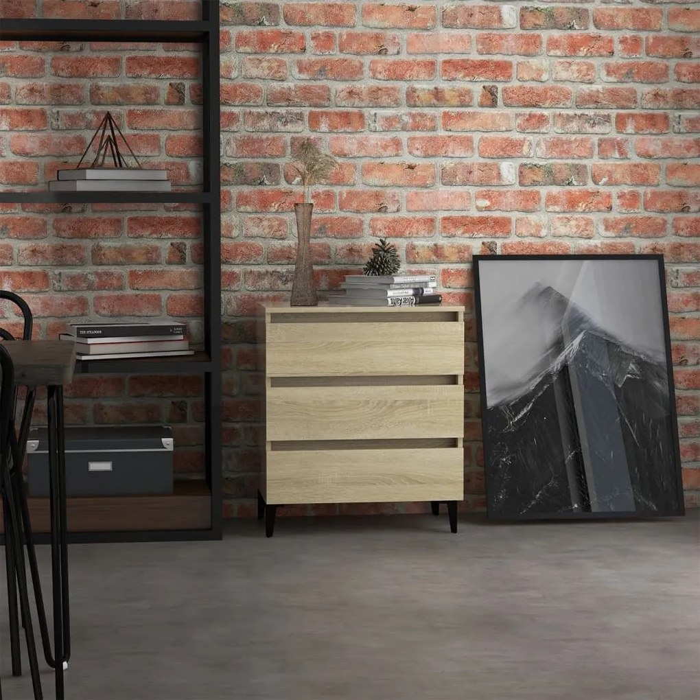 806097 vidaXL Servantă, stejar Sonoma, 60x35x69 cm, PAL