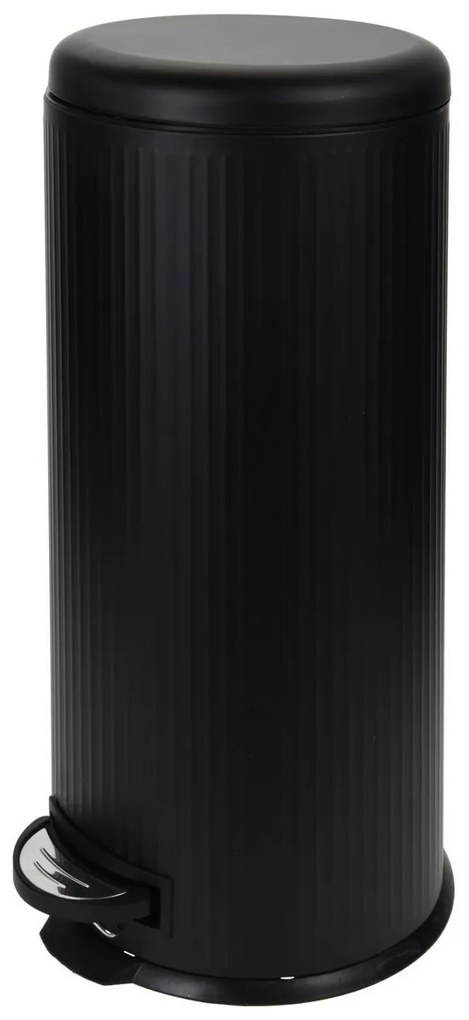 Coș de gunoi cu pedală 30 l, 29,5 x 64 cm, negru