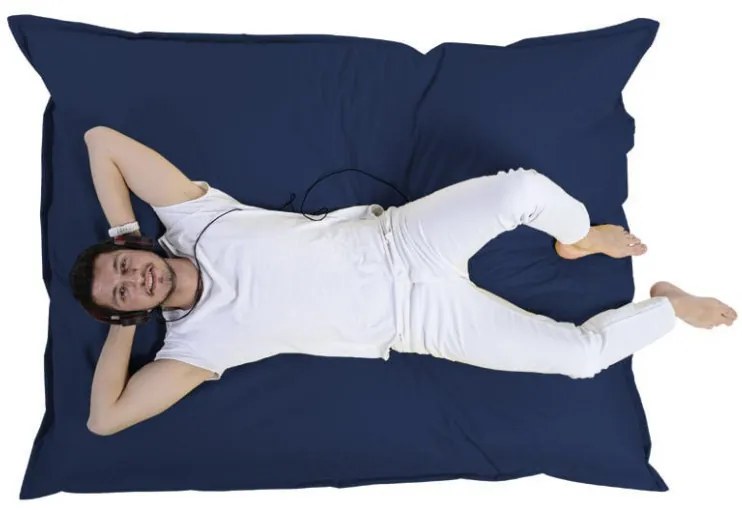 Fotoliu Puf Bean Bag Giant Cushion, 140x180 cm, Bleumarin