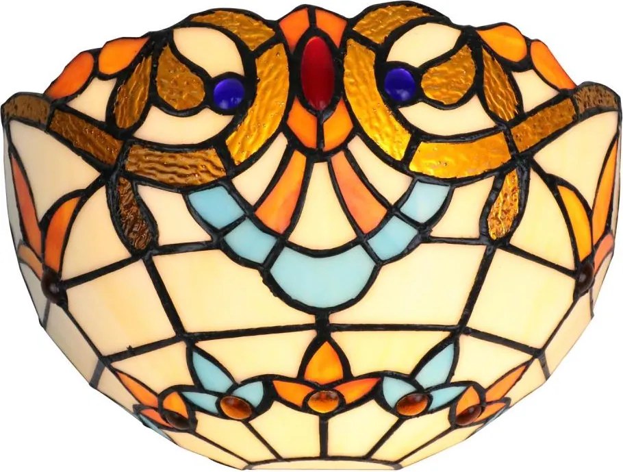 Brilagi - Aplică de perete Tiffany din vitralii MIRABELLA, 1x E14, 40W, 230V