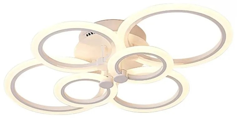 Lustra LED Cu Telecomanda, Elit's Esn M003-6, 160 W, Alb