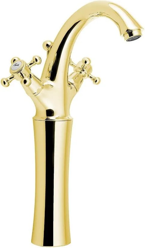 Baterie aurie pentru chiuvetă înaltă Antea – Sapho