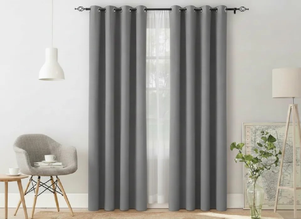 2x draperie gri deschis OXFORD 140x250 cm