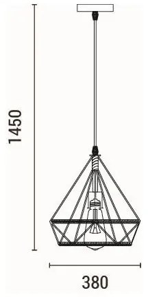 Lustră pe cablu 1xE27/15W/230V bej
