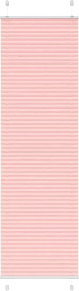 vidaXL Jaluză plisată roz 60x200 cm Lățime țesătură 59,4cm poliester