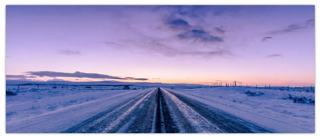 Tablou - autostrada iarna (120x50 cm)