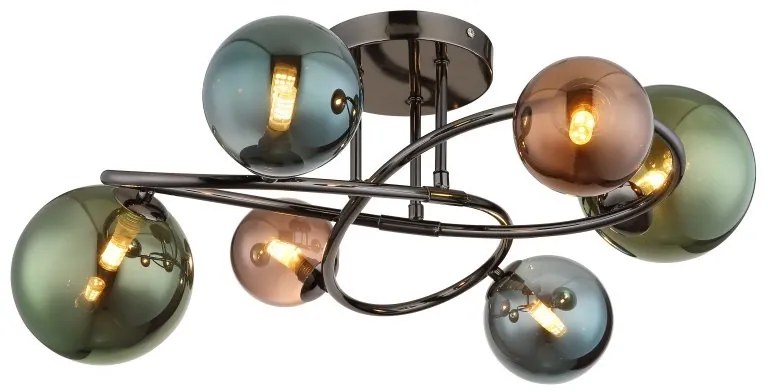 Lustra aplicata 6L design modern Riha color