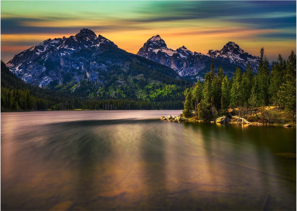 Tablou pe sticlă - Parcul Național Grand Teton (70x50 cm)