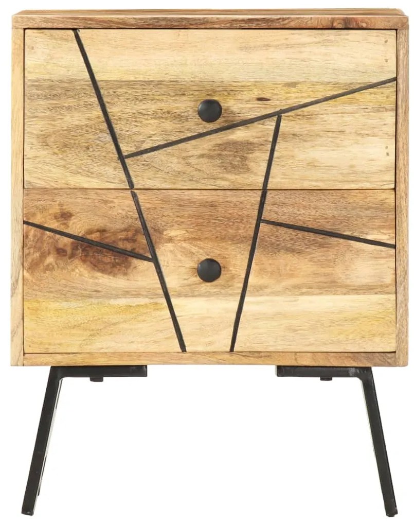 285875 vidaXL Noptieră, 40 x 30 x 50 cm, lemn masiv de mango
