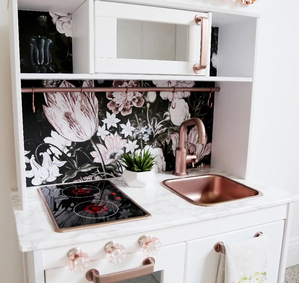Autocolante mobila copii IKEA Duktig Lucrări florale în stil vintage
