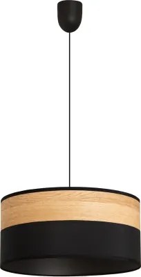 Pendul ALBA pe cablu, 1xE27/15W/230V, diametru 45 cm, negru/maro