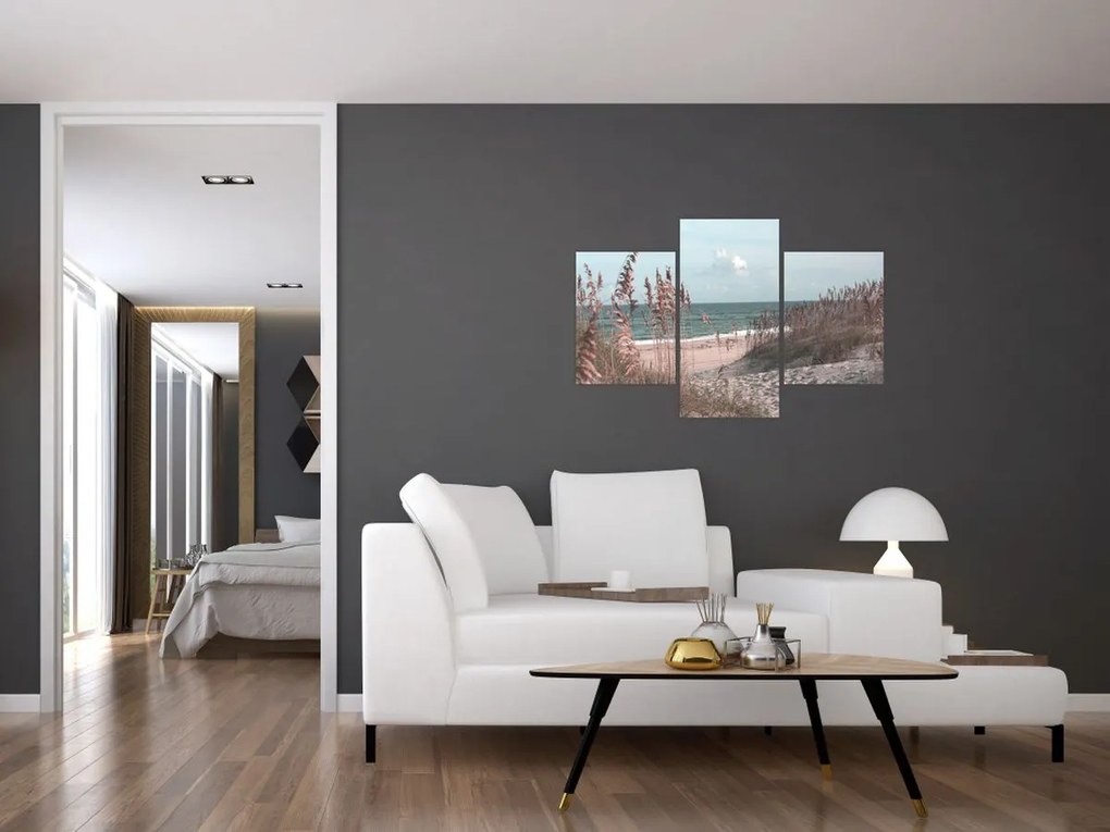 Tablou - Plaja roz (90x60 cm)
