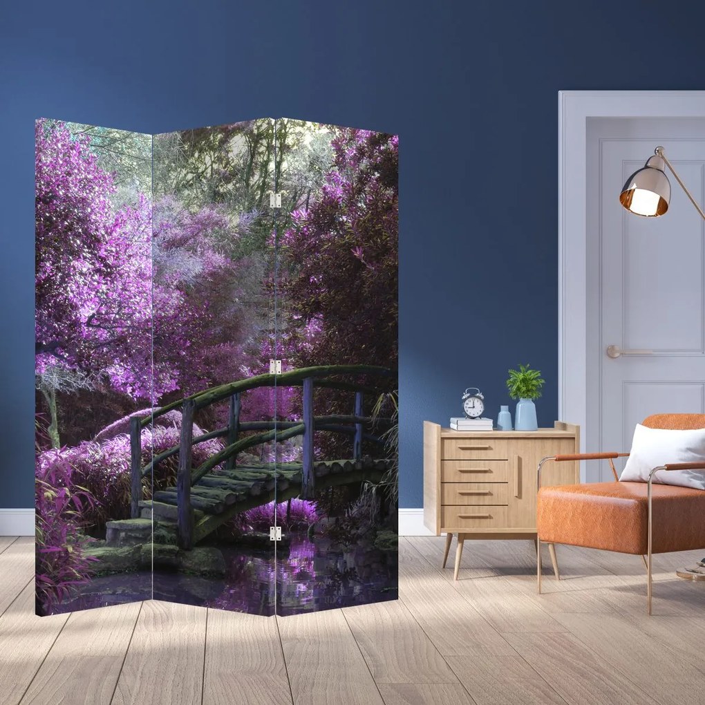 Paravan - Copaci violeți (126x170 cm)
