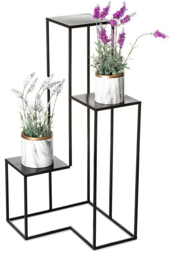 Suport flori KASKADA 85x40 cm negru