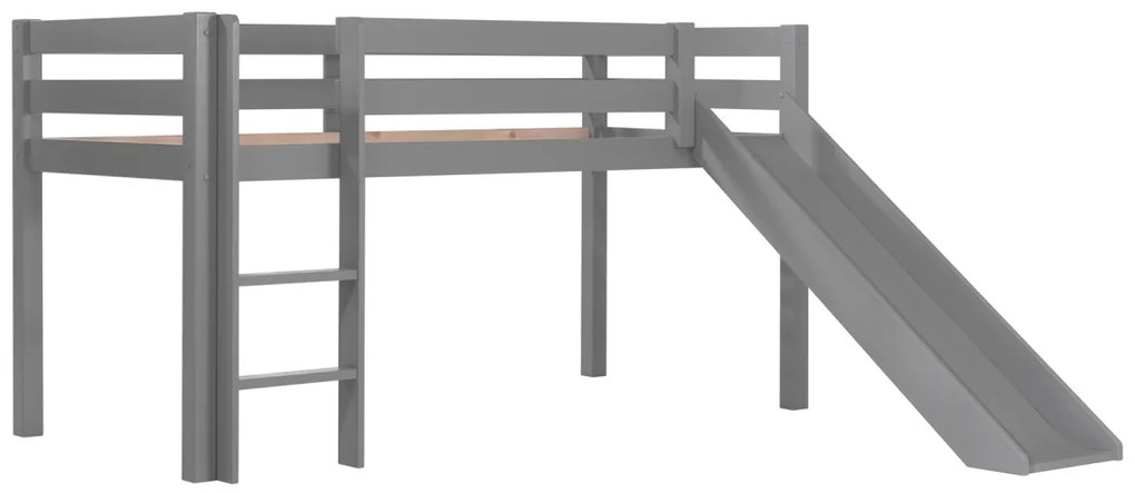 Pat copii cu tobogan și husă navetă spațială pentru copii – Vipack Pino [Dimensiuni: 200x90x114 cm]