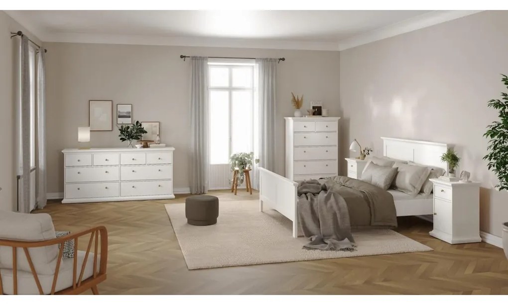 Noptieră Provence II, alb