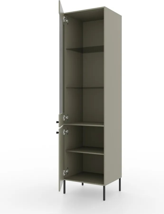 Vitrina cu doua usi, Tili, ADRK Furniture (Culoare: Eucalipt)