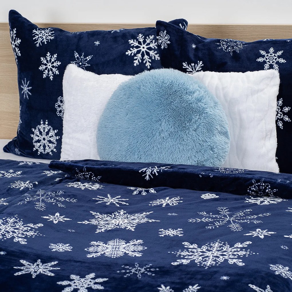 Lenjerie de pat din microflanel 4Home Midnight Snowfall, 160 x 200 cm, 70 x 80 cm