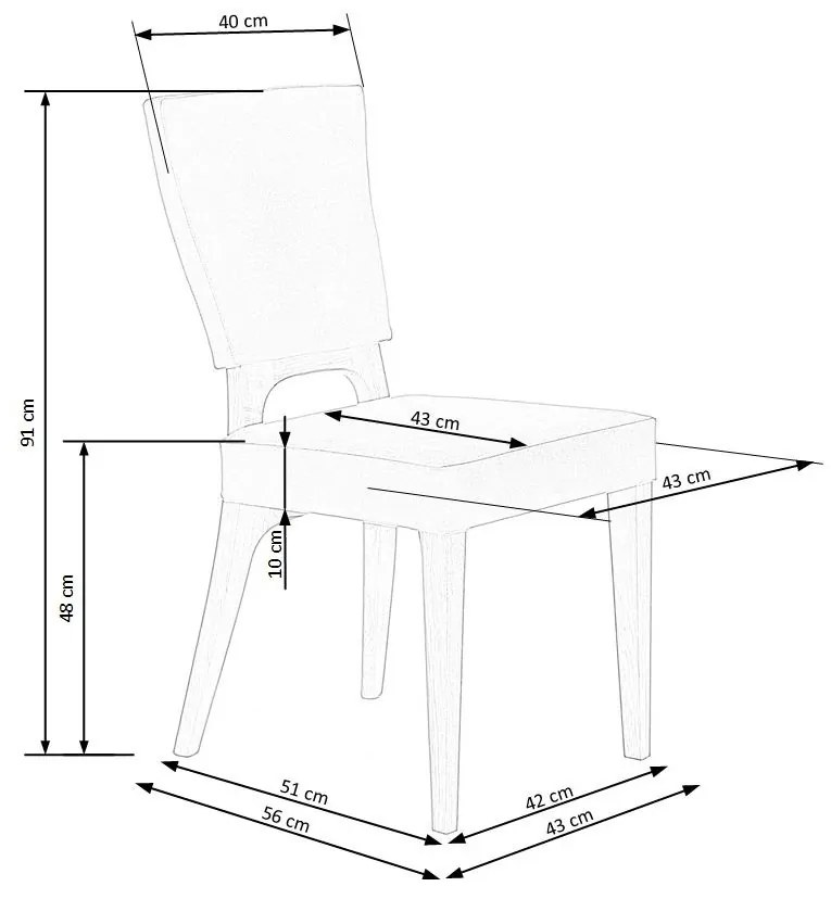 Scaun de bucaterie Wenanty, stejar albastru/miere