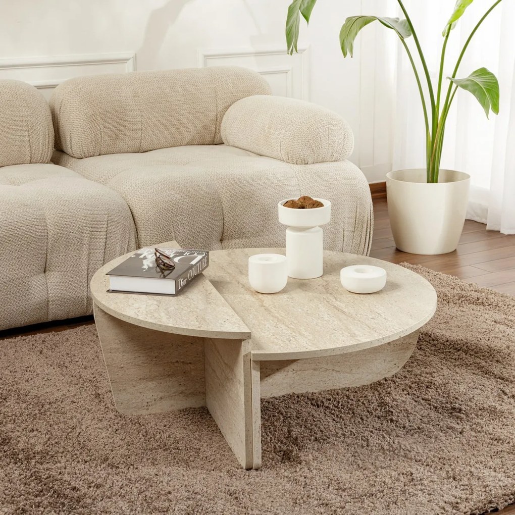 Masă de cafea Orion Travertine