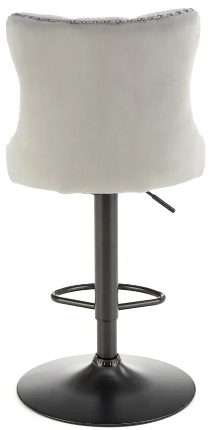 Scaun de bar H117 velvet gri