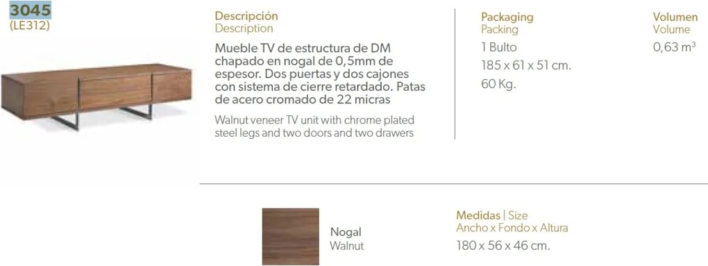 Comoda TV eleganta design LUX Corine AC-LE312